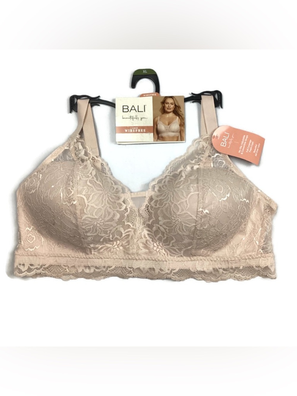 Bali Beautifully You Lace Wirefree Bra XL NEW!